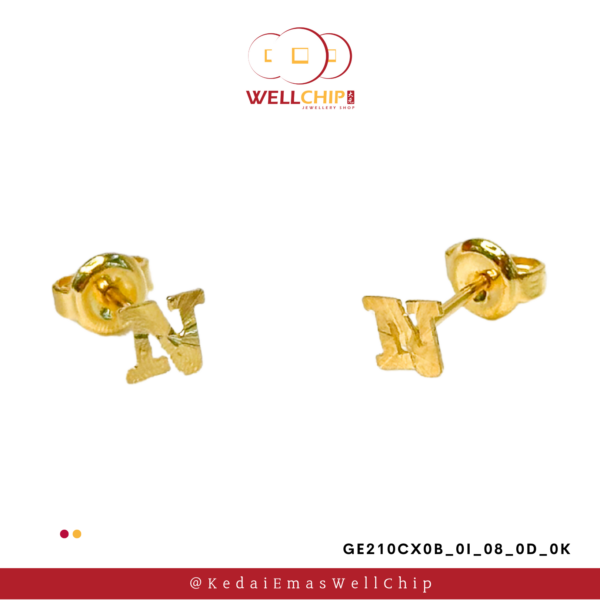 916 GOLD EARSTUD - GE210CX0B_0I_08_0D_0K - Image 5
