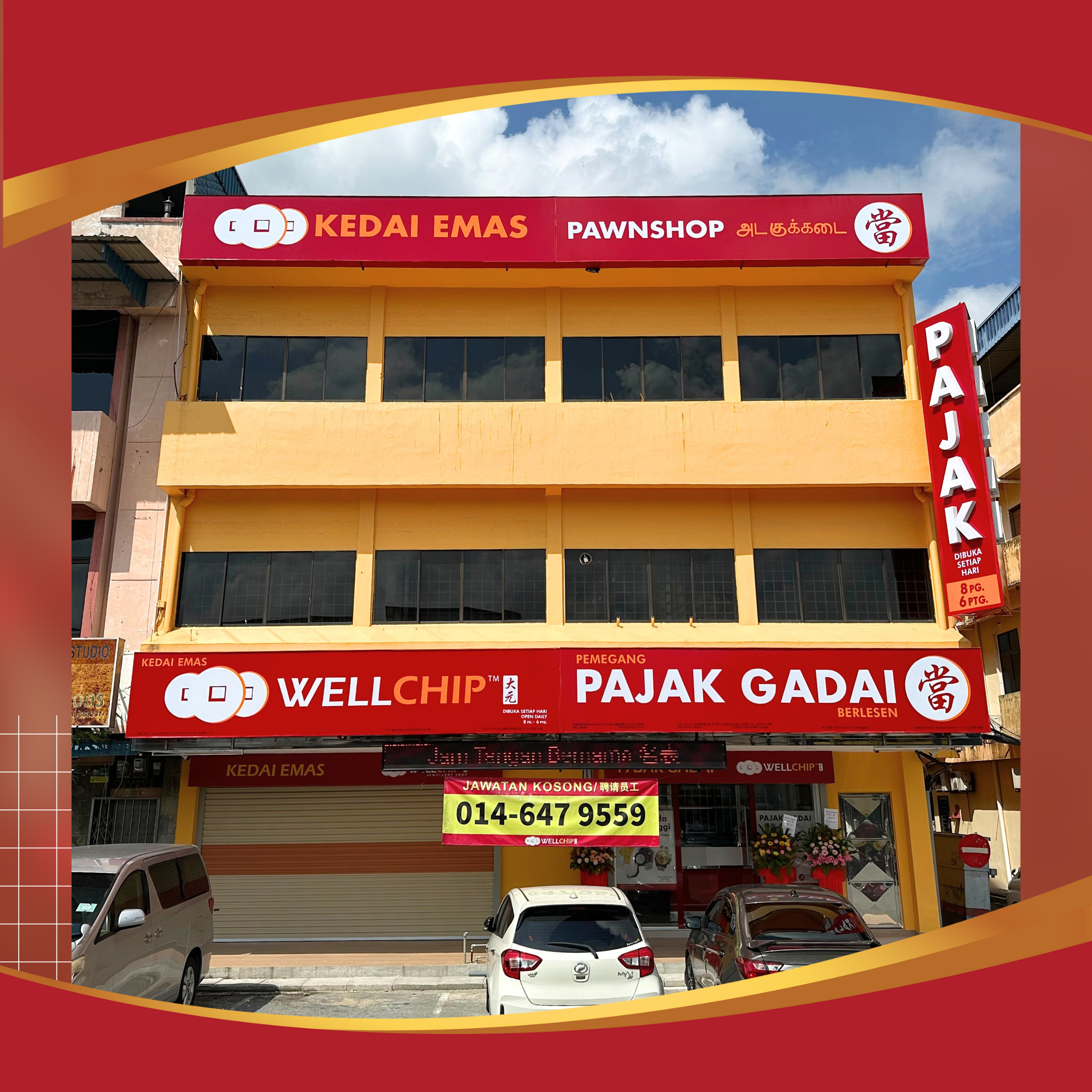 pajak gadai well chip 7, pekan nanas