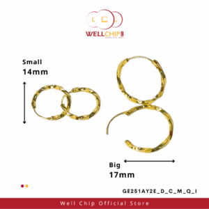916 GOLD DISCO EARRING