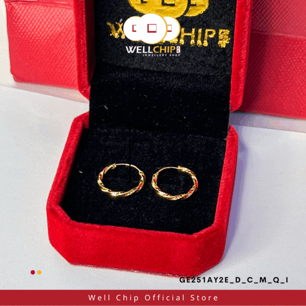 916 GOLD DISCO EARRING