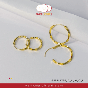 916 GOLD DISCO EARRING