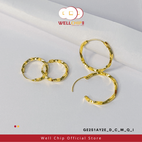 916 GOLD DISCO EARRING