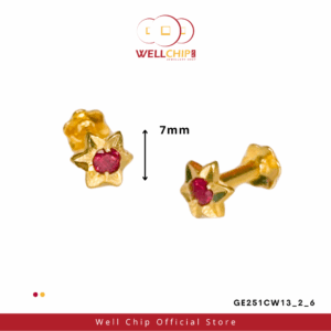 916 GOLD STONE EARSTUD CW-F