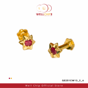 916 GOLD STONE EARSTUD CW-F