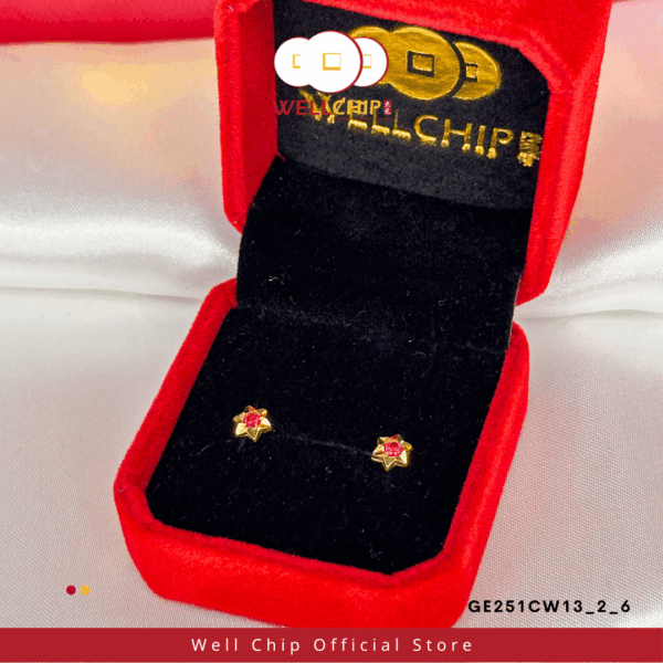 916 GOLD STONE EARSTUD - GE251CW05_A_B GE251CW13_2_6 - Image 4