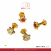 916 GOLD STONE EARSTUD CW-F