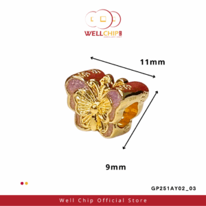 916 GOLD HOLLOW CHARM