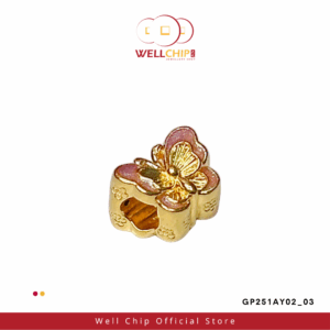 916 GOLD HOLLOW CHARM