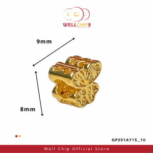 916 GOLD HOLLOW CHARM