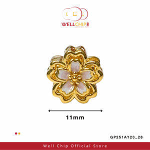 916 GOLD HOLLOW CHARM
