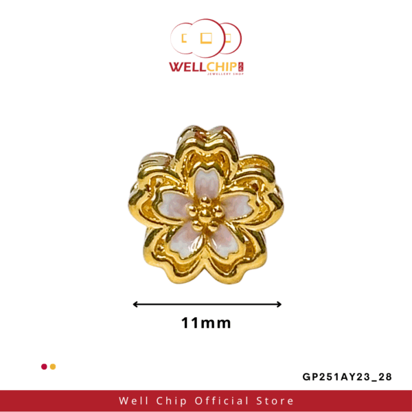 916 GOLD HOLLOW CHARM