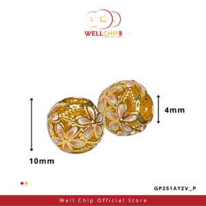 916 GOLD HOLLOW CHARM