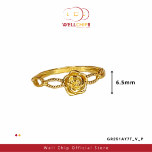 916 GOLD ROSE RING
