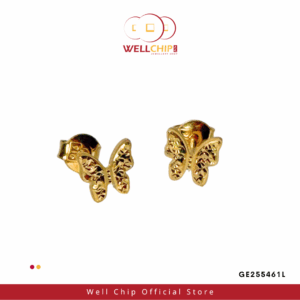 916 GOLD LASER CUT EARSTUD