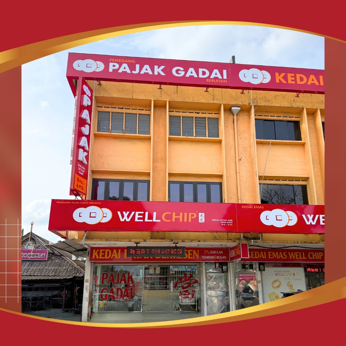 Pajak Gadai Well Chip, Pandan