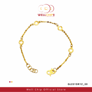 916 GOLD LADIES POLO/TAN KOU/DISCO WT BALL BRACELET - GL231DR1Z